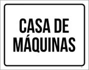 Kit 3 Placas Sinalização Casa De Máquinas