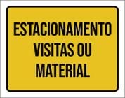 Kit 3 Placas Sinalização Estacionamento Visitas