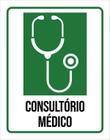 Kit 3 Placas Sinalização Hospitalar Consultório Médico