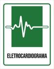 Kit 3 Placas Sinalização Hospitalar Eletrocardiograma