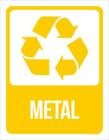 Kit 3 Placas Sinalização - Lixo Amarela Metal