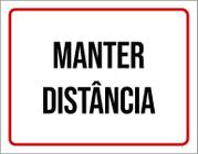 Kit 3 Placas Sinalização - Manter Distância Ml3770