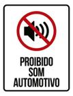 Kit 3 Placas Sinalização - Proibido Som Automativo Ícone