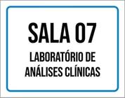 Kit 3 Placas Sinalização - Sala 03 Laboratório Análises