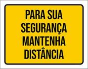 Kit 3 Placas Sinalização - Segurança Mantenha Distância