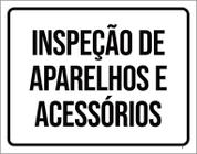 Kit 3 Placas Sinalização Setor Inspeção Aparelhos Acessórios