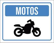 Kit 3 Placas Sinalização - Vaga Motos ul Ícone