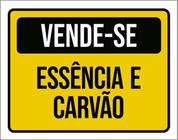 Kit 3 Placas Sinalização - Vende-Se Essência Carvão