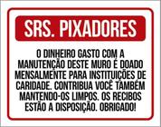 Kit 3 Placas Srs Pixadores Vermelha Doação 36X46