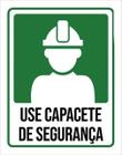 Kit 3 Placas Use Capacete Segurança 36X46