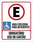 Kit 3 Placas Vaga Exclusiva Deficientes Cartão 36X46 - Sinalizo