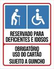 Kit 3 Placas Vaga Exclusiva Deficientes E Idosos