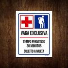 Kit 3 Placas Vaga Exclusiva Idosos Hospital 30 Minutos