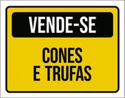 Kit 3 Placas Vende-Se Cones E Trufas 36X46