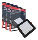 Kit 3 Plafon Pop de Embutir Preto 22x22cm Avant 18W 6500K Bivolt Luz Branca - Quadrado