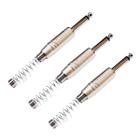 Kit 3 Plug P10 Macho Mono com Mola Profissional Roxtone