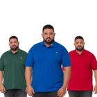 Kit 3 Polo Plus Size Ridens Trio de Estilo Confira