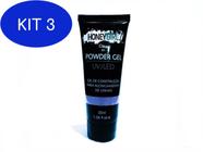 Kit 3 Polygel Clear 01 Honey Girl Powder Gel Led Uv 30ml