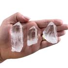 Kit 3 pontas brutas pedra cristal quartzo transparente natural
