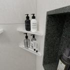 Kit 3 Porta Shampoo Sabonete Suporte Canto Parede Banheiro