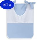 Kit 3 Porta Treco Individual - Azul com Branco