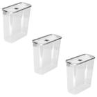 Kit 3 Pote Hermético Slim 3.390 ML Multiuso 23x10Cm