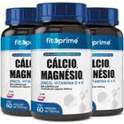 Kit 3 Potes Cálcio Magnésio Zinco Vitaminas D3 K2 60 Capsula