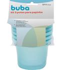 Kit 3 Potes com Tampa Azul - Buba