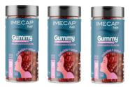 Kit 3 potes Imecap Hair Gummy Suplemento Vitamínico Para Cabelos e Unhas Com 30 Gomas - FQM