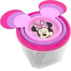 Kit 3 Potes Minnie Lanche Passeio Escola Freezer Micro-ondas - Plasutil