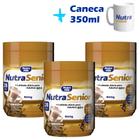 Kit 3 potes Nutra Senior Adulto 50+ 800g e Caneca exclusiva 350ml