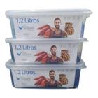 Kit 3 Potes Retangular Volare 1,2L Rischioto