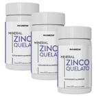 Kit 3 Potes Zinco Quelato Suplemento Alimentar Natura Puro Original 29,59mg Ultra Concentrado Alto Teor 180 Cápsulas Natunéctar