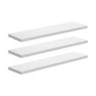 Kit 3 Prateleira 50X25 Mdf Branco + Instalação Flutuante