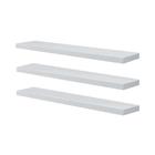 Kit 3 Prateleiras 1,5x10x40cm com Bucha (Decorare) - Prat-K Branco