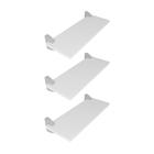 Kit 3 Prateleiras Branco Com Suporte Bico Tucano MDF Multiuso 40X20