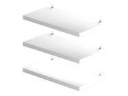 Kit 3 Prateleiras Decorativas Em Mdf Branco Preto Freijó Fácil Instalação