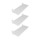 Kit 3 Prateleiras MDF Branco Multiuso com Suporte Bico Tucano 40x20