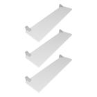 Kit 3 Prateleiras MDF Branco Multiuso com Suporte Bico Tucano 60x20 - Deliquadros