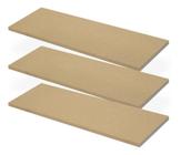 Kit 3 Prateleiras Mdf Cru 50X20Cms  Com Suporte