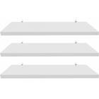 Kit 3 Prateleiras Mdf Organizador Suporte 30X15 Branco - Madeira 03