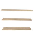 Kit 3 Prateleiras Reta Painel Pinus Com Suporte Invisível 60x20 e 60X15 e 60x10