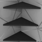 Kit 3 Prateleiras Triangulares Em MDF Cor Preta Para Decoração/Sala/Cozinha/Quarto/Escritório a