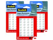 Kit 3 Protetor Anti-Impacto 3M Scotch Redondo Extra Pequeno - 28 Unidades de 8mm x 8mm x 2,5mm