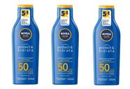 Kit 3 Protetor Solar Corporal Nivea Sun FPS50 200ml - Nivea