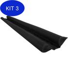 Kit 3 Protetor Veda Porta Impermeável Preto 90Cm