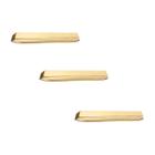 Kit 3 puxador para moveis elemento g 128mm gold dourado brilhante zen zp5455.a00