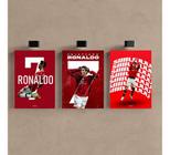 Kit 3 - Quadro Cr7 Cristiano Manchester United Mdf Tratado