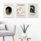 kit 3 Quadros Artes Bauhaus Matisse Picasso 24x18cm
