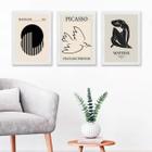 Kit 3 Quadros Artes Bauhaus Matisse Picasso 45X34Cm